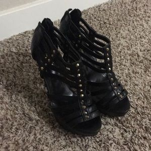 Charlotte Russe caged studded pumps